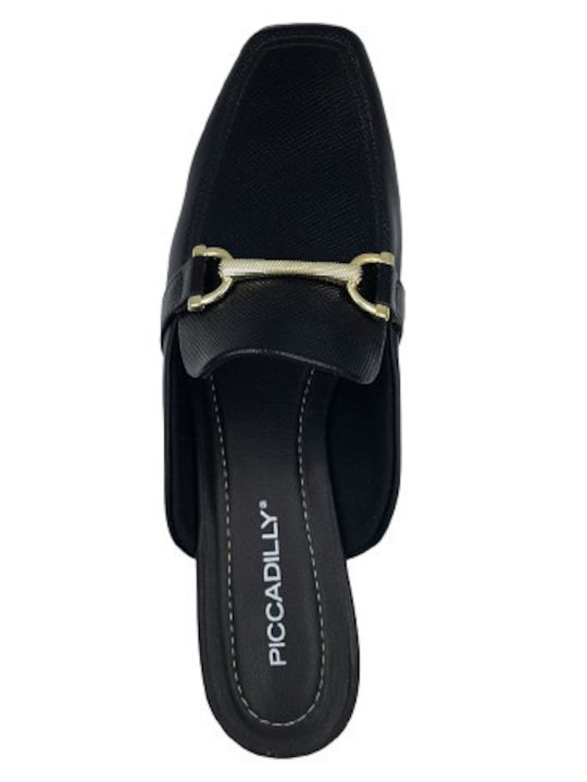 Mules With Heel In Black Colour