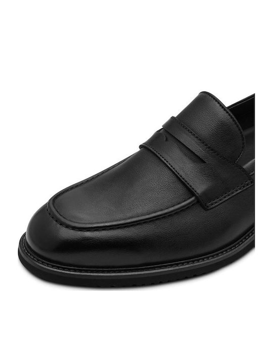 Δερμάτινα Ανδρικά Loafers σε Μαύρο Χρώμα