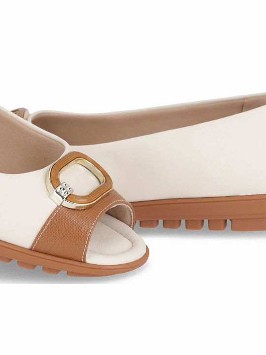 Women's Ballerina Shoes in Beige Color
