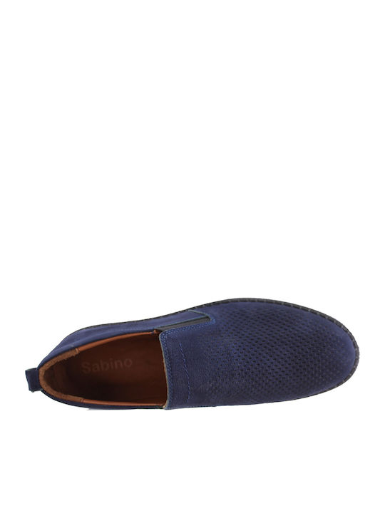 Leder Herren Freizeitschuhe Blau