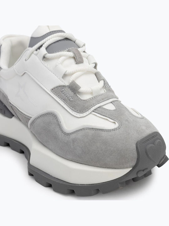 Damen Sneakers Hellgrau / Weiß
