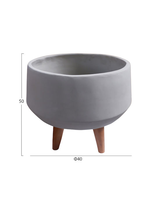 HomeMarkt Quan Concrete Flower Pot Gray 40x40x50cm