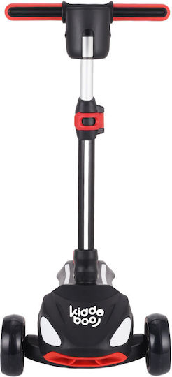 Kiddoboo Kinderroller E-Scooter Trecyclo 3-Rad mit LED-Beleuchtung für 5+ Jahre Schwarz