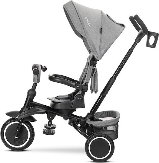 Lorelli Freccia Foldable Kids Tricycle with Parental Handle for 12 Months Gray