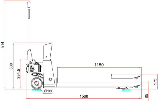 Express Palettenwagen for Load Weight up to 2t