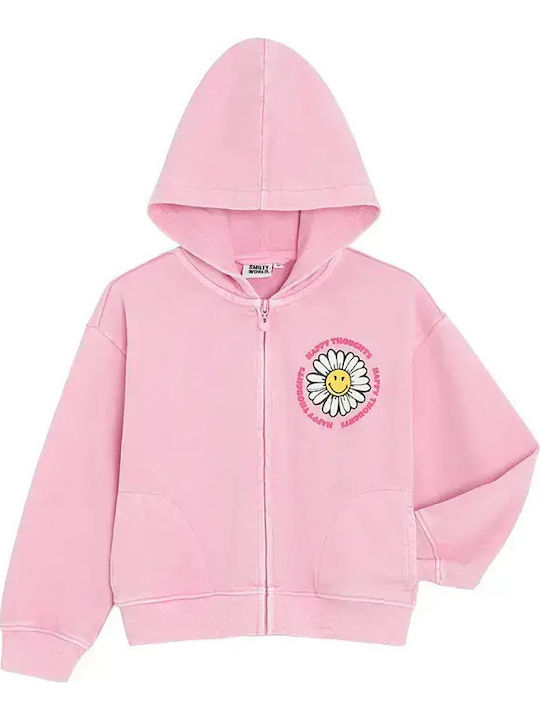Bluza Hanorac Pentru Copii Cu Glugă Roz