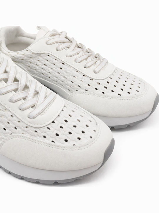 Flatforms Sneakers Pentru Femei Albe