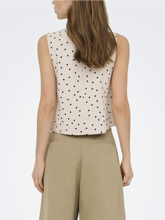Only Women's Sleeveless Beige Blouse