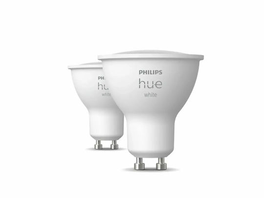 Philips Smart Λάμπες Philips Hue LED για Ντουί GU10 Θερμό Λευκό 400lm Dimmable 2τμχ