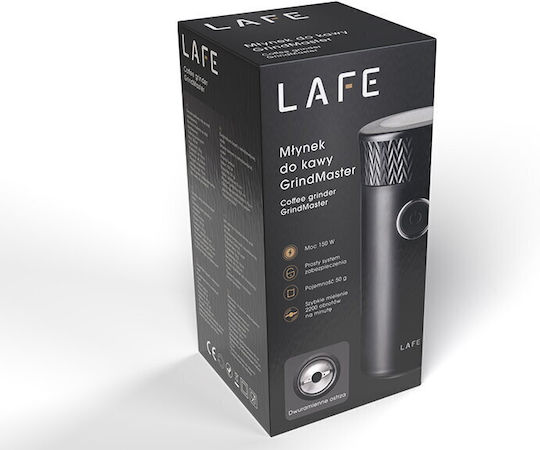 Lafe Lafe Elektrische Kaffeemühle 150W mit Getreidekapazität 50gr Kaffee