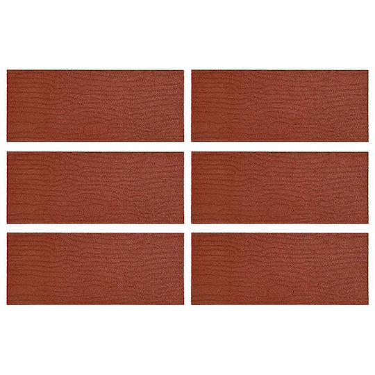 Step Stone 6 Pcs Red 60.5 X 25 X 2 Cm Rubber 42030079 Red