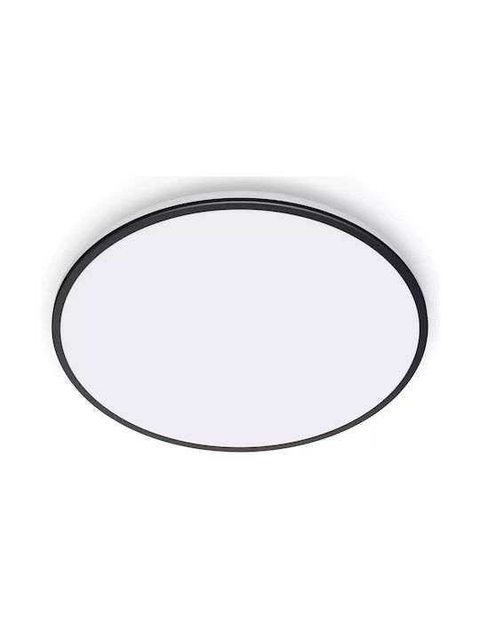 WiZ Smart Plafonieră de Tavan 21cm Neagră cu LED Integrat și Telecomandă