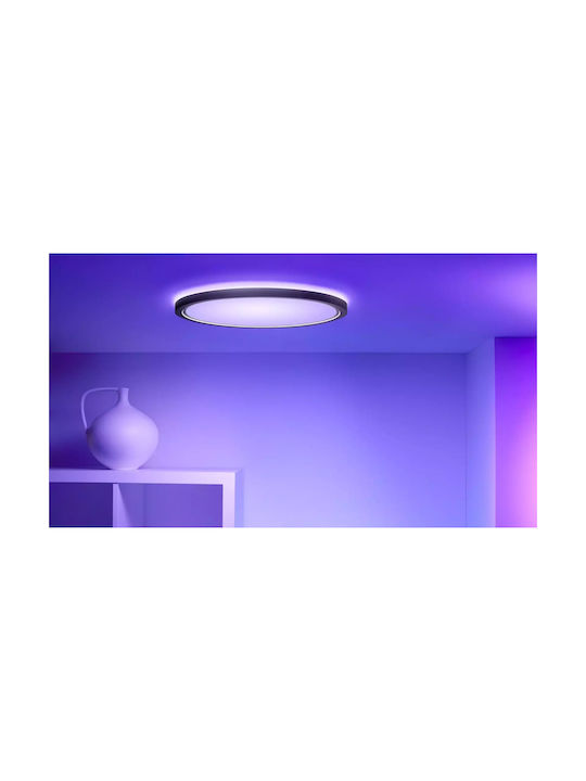 WiZ Plafonieră de Tavan Smart 32cm Neagră cu LED Integrat și Telecomandă