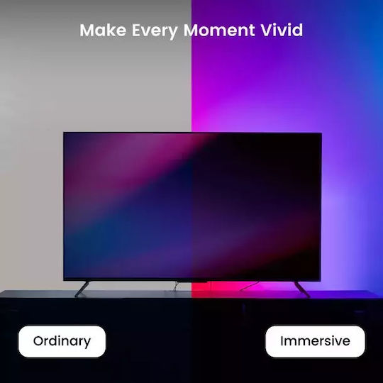 Yeelight Смарт LED Лента Wi-Fi RGB Светлина 6m с Захранване