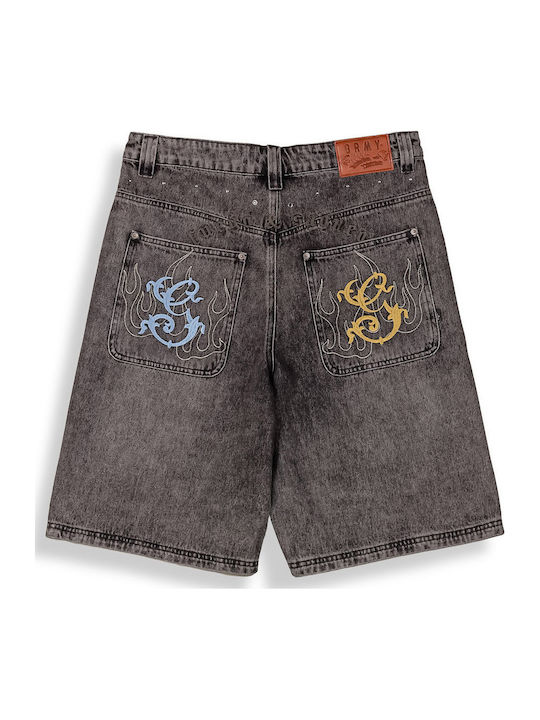 Baggy Men's Denim Shorts Black