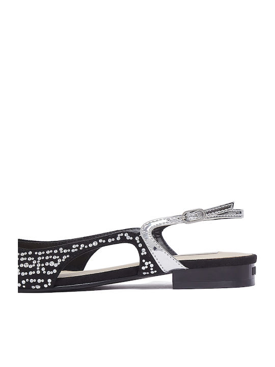 Women's Ballerina Shoes Slingback with Strap in Black Color