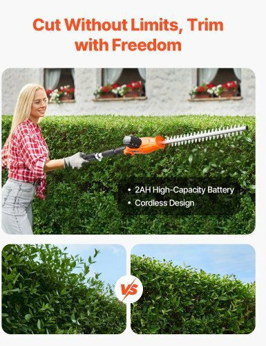 Vevor Hedge Trimmer Battery 20V Telescopic with Blade 50.8cm GZDDLLJ20V20NAT0FV2