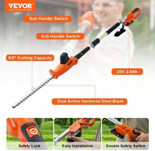 Vevor Hedge Trimmer Battery 20V Telescopic WXLLJYCYCGZBDJNH1V2