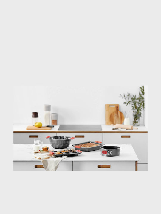 Lekue Форма За Сладкарство За Купкейкове/Муфини Керамична 31x18x3.7см 6 Бройки