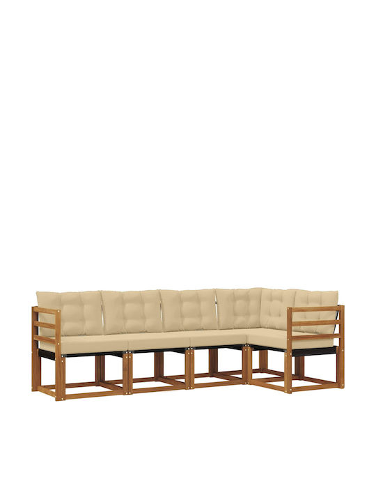 Canapea De Colț Pentru Exterior Din Paleți Cu Perne 245x126.5x73cm
