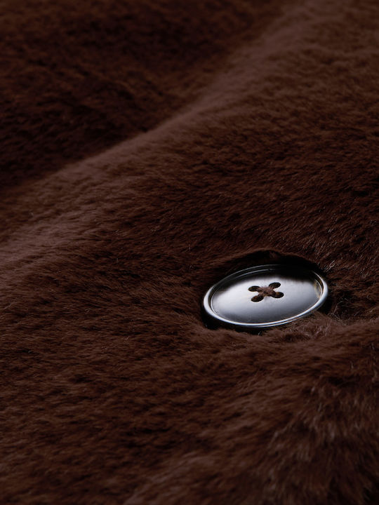 Short Women's Fur Dark Pecan Brown