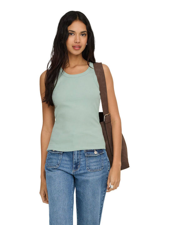 Women's Summer Cotton Sleeveless Blouse Pistachio