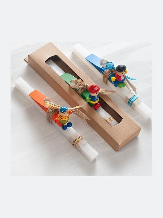 Easter Candle Pirate Square With Box Orange