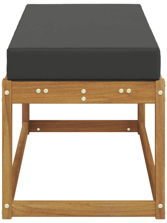 Outdoor Wooden Bench With Cushions 115x43x45cm