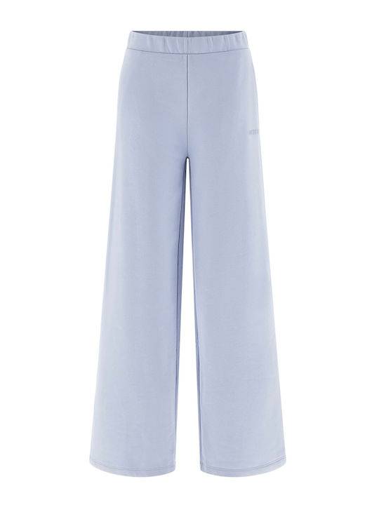 High Waist Light Blue Sweatpants