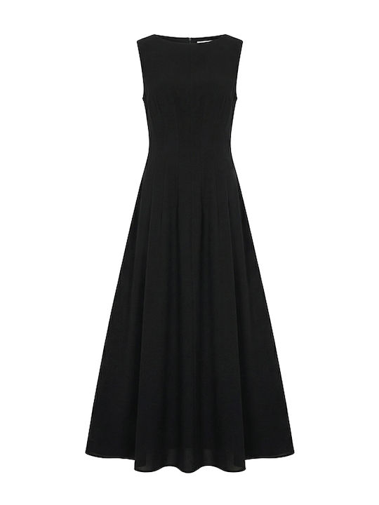 Summer Maxi Shirt Dress Black