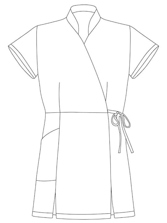 Unisex Work Kimono Egochef Julia Sorona Purple Ego Chef