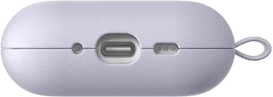 AmazingThing Θήκη Δερμάτινη με Γάντζο σε Μωβ χρώμα για Apple AirPods Pro 3