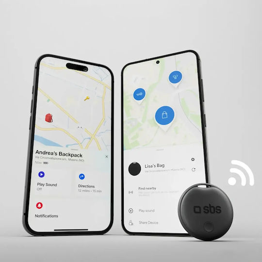SBS Bluetooth Tracker Μαύρο 4τμχ