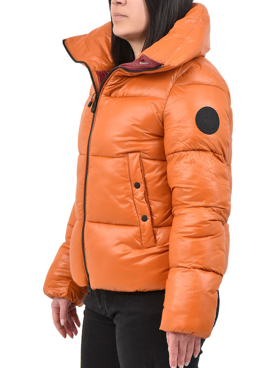 'isla' Women's Puffer Jacket for Winter Fox Brown