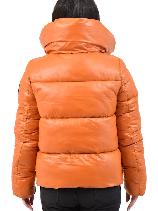 'isla' Women's Puffer Jacket for Winter Fox Brown