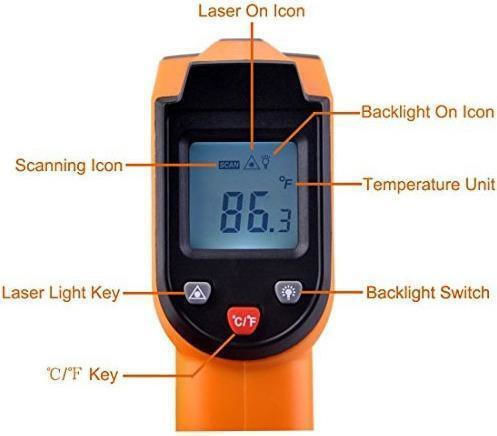 Infrared Infrared Thermometer to 50°C with Distance Ratio 12:1 GM400