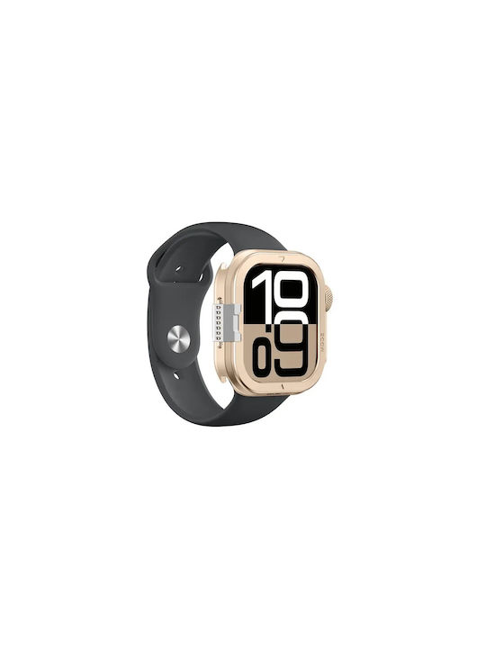 Amazingthing Titan Pro Metal Case Apple Watch 11 46mm Aluminum Goldeng