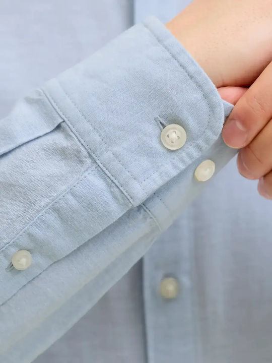 Long Sleeve Linen Shirt Celestial Blue