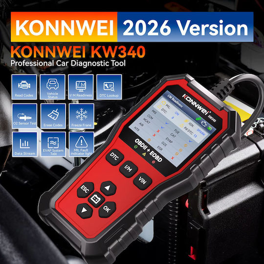 Konnwei Дигитална Автомобилна Диагностика OBD 2 с Кабел