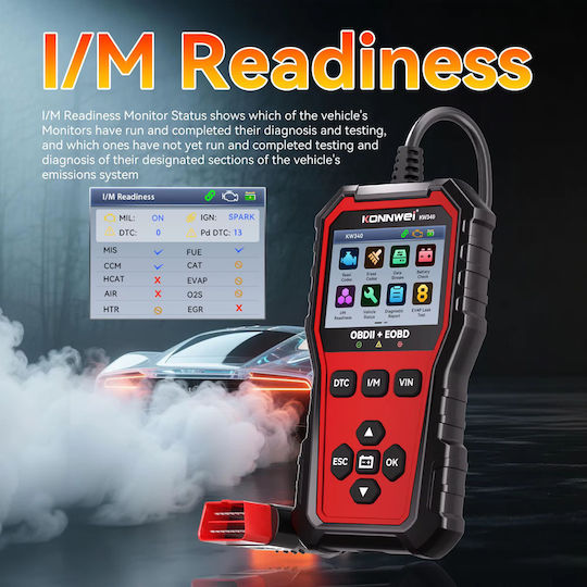 Konnwei Дигитална Автомобилна Диагностика OBD 2 с Кабел