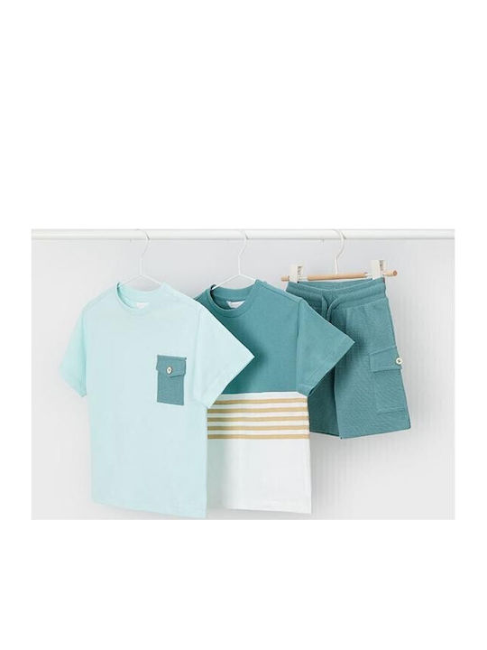 Mayoral Kids Set with Pants Green 3 Pieces