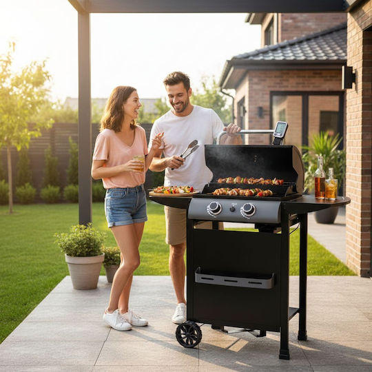 Bormann BBQ6020 Grătar pe gaz Din fontă Grătar 48bucx42buccm cu 2 buc 6kW