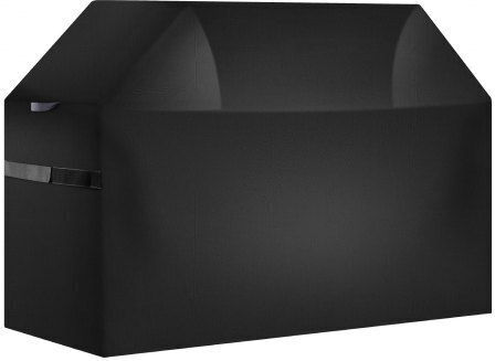 Vevor Grill Cover Bbq Covers 65 Inch Outdoor Grills Waterproof Fade Resistant Weather Resistant 600d Heavy Duty Polyester Easy Installation Removal Hook and Loop Straps Black