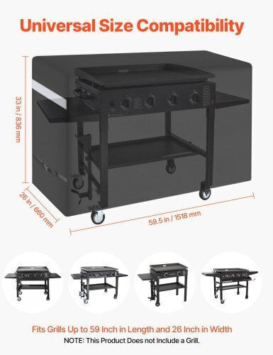Vevor Κάλυμμα Ψησταριάς 59 Ίντσες Καλύμματα Bbq Εξωτερικούς Χώρους Αδιάβροχο Ανθεκτικό Στο Ξεθώριασμα Στις Καιρικές Συνθήκες Πολυεστέρας 600d Βαρέως Τύπου Εύκολη Τοποθέτηση Αφαίρεση Πόρπες Ασφαλείας Μαύρο