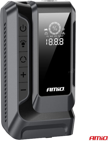 AMiO Portable Car Battery Starter 12000mAh with Power Bank USB Flashlight 12V