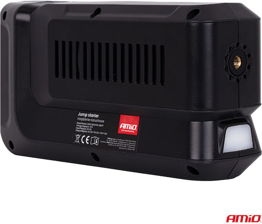 AMiO Portable Car Battery Starter 12000mAh with Power Bank USB Flashlight 12V