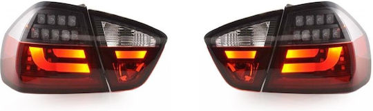 Πίσω Φανάρια Led Bmw Σειρά 3 E90 Sedan Μαύρο Κόκκινο 2 Τμχ