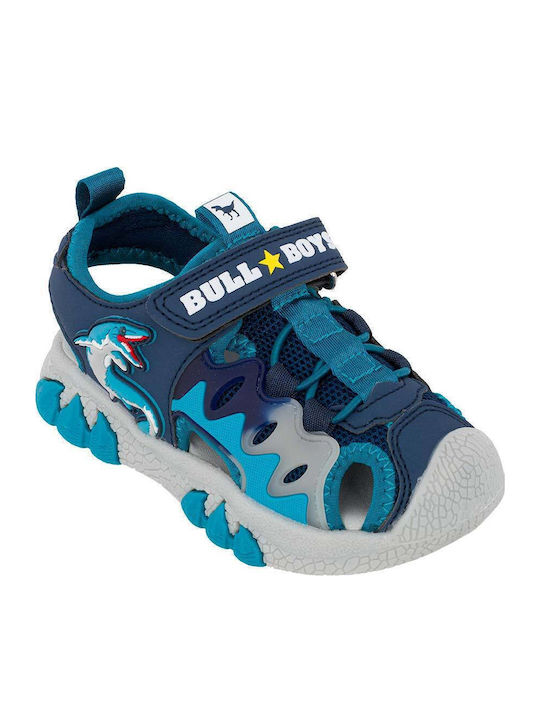 Anatomic Sandals with Hoop & Loop Closure & Lights Blue