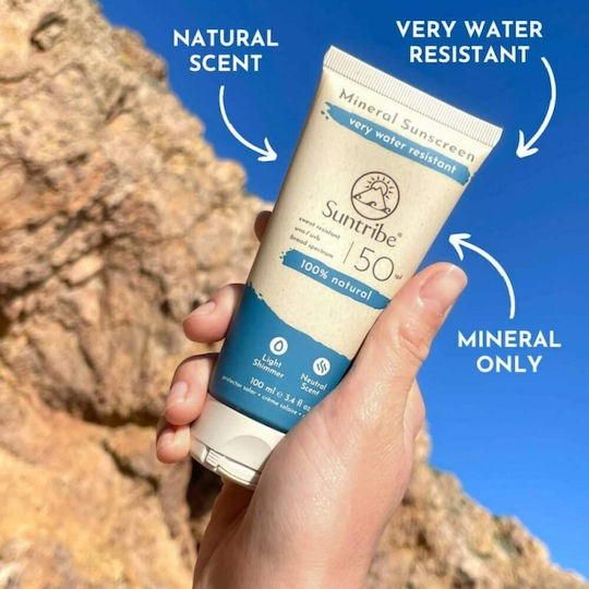 Suntribe 100% Natural Mineral Waterproof Face & Body Sunscreen Cream SPF50 100ml