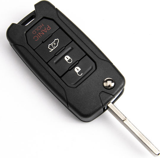 Carcasa Cheie Auto cu Lamă cu 4 Butoane pentru Jeep / Dodge / Chrysler